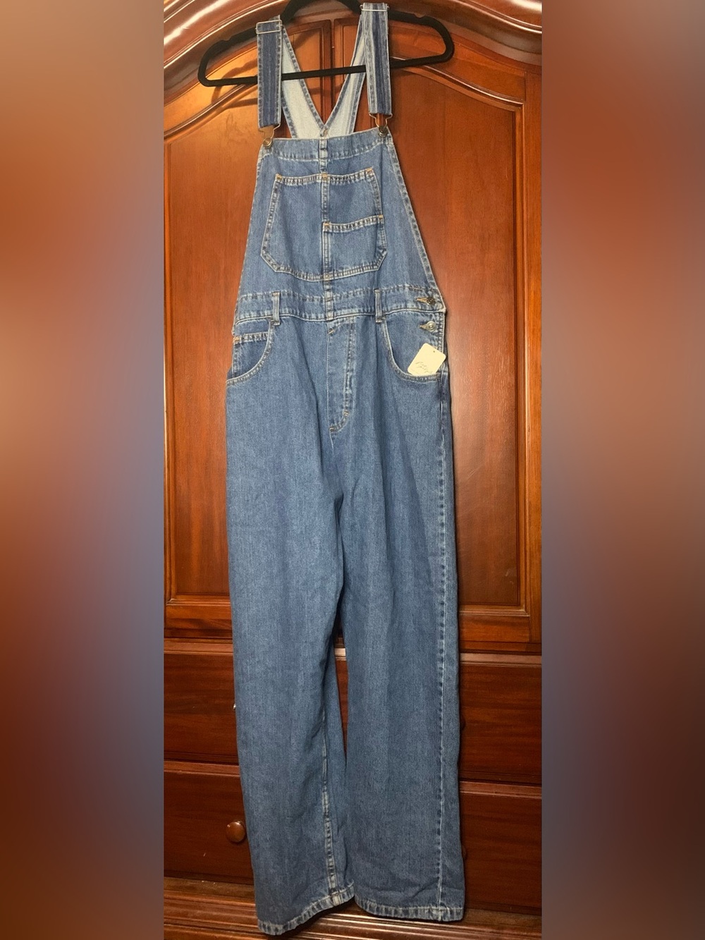 Free People We The Free Ziggy Denim Overalls Blue Large NWT